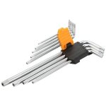 Jeu de 9 cle's torx avec trou tolsen extra - long