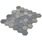 Ro'ma nature - tomette carrelage hexagonal pierre naturelle sinai - 14x14x2 cm - gris (vendu par paquet ... Ro'ma nature - tomette carrelage hexagonal pierre naturelle sinai - 14x14x2 cm - gris (vendu par paquet ...