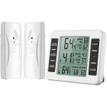 Tonchean thermom�tre, thermom�tre de frigo congelateur, thermom�tre de r�frig�rateur sans fil avec 2 ...