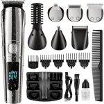 Tondeuse  barbe, tondeuse  cheveux sans fil pour homme, tanche pour le corps, la moustache, le nez, ...