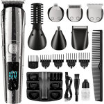 Tondeuse � barbe, tondeuse � cheveux sans fil pour homme, �tanche pour le corps, la moustache, le nez, ...