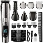 Tondeuse � barbe - tondeuse � cheveux sans fil pour homme - �tanche pour le corps - la moustache - le ...