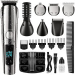 Tondeuse � barbe, tondeuse � cheveux sans fil pour homme, �tanche pour le corps, la moustache, le nez, ...