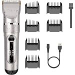 Tondeuse cheveux professionnelle ipx7 tondeuse � cheveux lcd de lame c�ramique avec peigne de r�glage ...