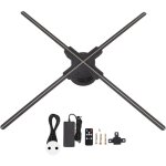 Tonysa 100cm hologram projecteur naked eye 1600x1184 avec t�l�commande affichage publicitaire 3d pour ...