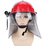 Tonysa casque de sauvetage anti - s�isme, casque de protection d'urgence pour pompier avec phare rouge ...