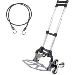 Tonysa - diable pliable en aluminium avec patins antidrapants - roues avec surface de roulement douce ...