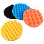 Tonysa ensemble de 4 �ponges de polissage pour voiture 7 pouces, jaune, bleu, noir et orange, une pi�ce, ...