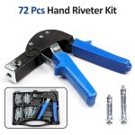 Tonysa kit professionnel de pinces  rivets, incluant riveteuse et 70 rivets m4 m6 m8 m10 - pince  rivets ...