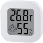 Tonysa mini thermom�tre d'int�rieur - hygrom�tre pr�cis avec �cran lcd transparent et ic�nes faciales ...