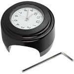 Tonysa montre � quartz �tanche pour montage sur guidon de modification de moto (cadran blanc � surface ...