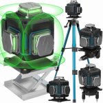 Tonysa niveau laser autonivelant 360�, lazer niveaux chantier 3d , mode impulsion ext�rieur, 2 x batterie, ...