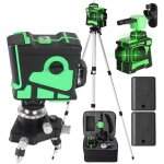 Tonysa - niveau laser vert autonivelant 3x360�, rotatif 3d 12 lignes autonivellement niveau laser avec ...