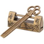 Tonysa petit cadenas traditionnel chinois � motif de pie, en bronze, pour meubles anciens.