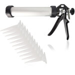 Pistolet cartouche 600ml, pistolet extrudeur en mtal avec 10 becs, pistolet manuel ferm professionnel ...