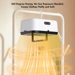 Sche - linge portable 600 w, sche - linge portable pliable avec fonction minuterie pour vtements lgers, ...