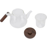 Tonysa th�i�re en verre borosilicate r�sistant � la chaleur, bouilloire � th� transparente de 1000ml, ...