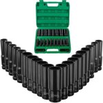 Douille pour cl, 20 pices douille a choc 1 / 2, 8 - 32mm coffret douille longue, douilles et coffrets, ...
