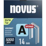 Tools 042 - 0764 agrafes fil fin type 53 5000 pc(s) dimensions (l x l) 14 mm x 11. 3 mm - novus
