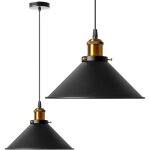 Toolight - lampe suspendue app016 porto m�tal noir e27 1 - point lumineux