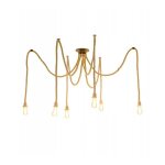 Toolight - lampe suspendue app680 - 6cp brun corde spider e27 6 - points de lumire