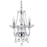 Toolight - lustre 300752 cristal chrome 3 - points de lumi�re e14 60x60x58cm
