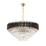 Toolight - lustre app1058 - cp or noir cristal e14 9 - points de lumire