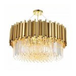 Toolight - lustre app601 - c cristal or 4 - points de lumi�re e14 38x38x13, 5cm reglable