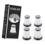 Lot de 4 filtres hepa de rechange pour aspirateur sans fil pour moosoo k12 k12 pro k13, pour genius invictus ...