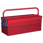 Caisse � outils vide, caisse m�tallique de rangement, caisse m�tal, bo�te � outils vide, 5 compartiments, ...