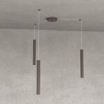 Top - light - top light tube rond 1174 s3 gu10 led lustre cylindrique en m�tal moderne, finition m�tal ...