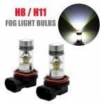 2x ampoules h11 h8 led feu de phare brouillard lumire 100w drl 6000k blanc
