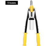 Pinces a rivets pop, pince a riveter professionnelle avec 6 nez pour rivets aveugles 2. 5mm, 3mm, 3. ...
