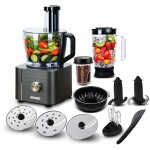 Topstrong - robot multifonction 1100w robot de cuisine 3. 2l - 11 en 1 - batteur - mixeur - extrateur ...
