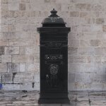 Torana - bo�te aux lettres � pilier aluminium vintage antirouille noir