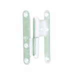 Paumelle � bois coud�e 140x60x70mm 90 / 100 degr� zingu� blanc bout rond gauche - jardinier massard - ...