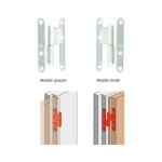 Paumelle bouts ronds � bague coud�e torbel 110x70x80 mm - coudage 90� - droite - j532790