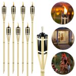 Torche de jardin en bambou - aufun