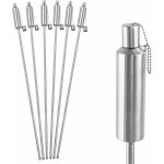 Torches de jardin en extrieur ensemble de 6 torches  huile en acier inoxydable 330 ml - mche en fibre ...