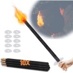 Einfeben torche jardin, lampe huile pour dehors, lot de 10 , 60cm, 90min