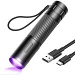 Torche uv lampe de poche ultraviolette rechargeable, mini lampe de lumi�re uv avec 395nm, d�tecteur portable ...