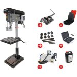 Perceuse  colonne professionnelle jusque  30 mm cm3 1, 5 kw 230v + accessoires indispensables et unit ...