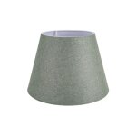 Abat - jour conique en tissu vert - tripod mdl2638