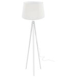 Toscohome - lampadaire avec tr�pied blanc et abat - jour tripode blanc - decobi2736