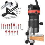 Toupie � bois compacte 800w 6. 35mm 30000r / min toupie � main portable pour le travail du bois trimmer ...