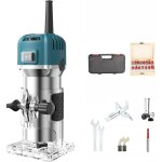 Toupie �lectrique, 6 vitesses 800 w 33 000 tr / min �lectrique palm router avec 15 fraises et accessoires, ...