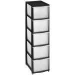 Tour de rangement 5 tiroirs 4 pieds amovibles dont 2 avec roues h 102. 4 cm - five Tour de rangement 5 tiroirs 4 pieds amovibles dont 2 avec roues h 102. 4 cm - five