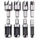 Tourillon  bois 8 pcs forets  bois en acier haute vitesse routeur  bois outil de coupe de prise de ...