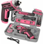 Tournevis electrique 4v rose - perceuse visseuse sans fil multifonction avec kit complet d'outils et ... Tournevis electrique 4v rose - perceuse visseuse sans fil multifonction avec kit complet d'outils et ...