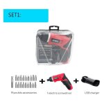 Tournevis lectrique sans fil 3, 6v - batterie lithium rechargeable, perceuse multifonction